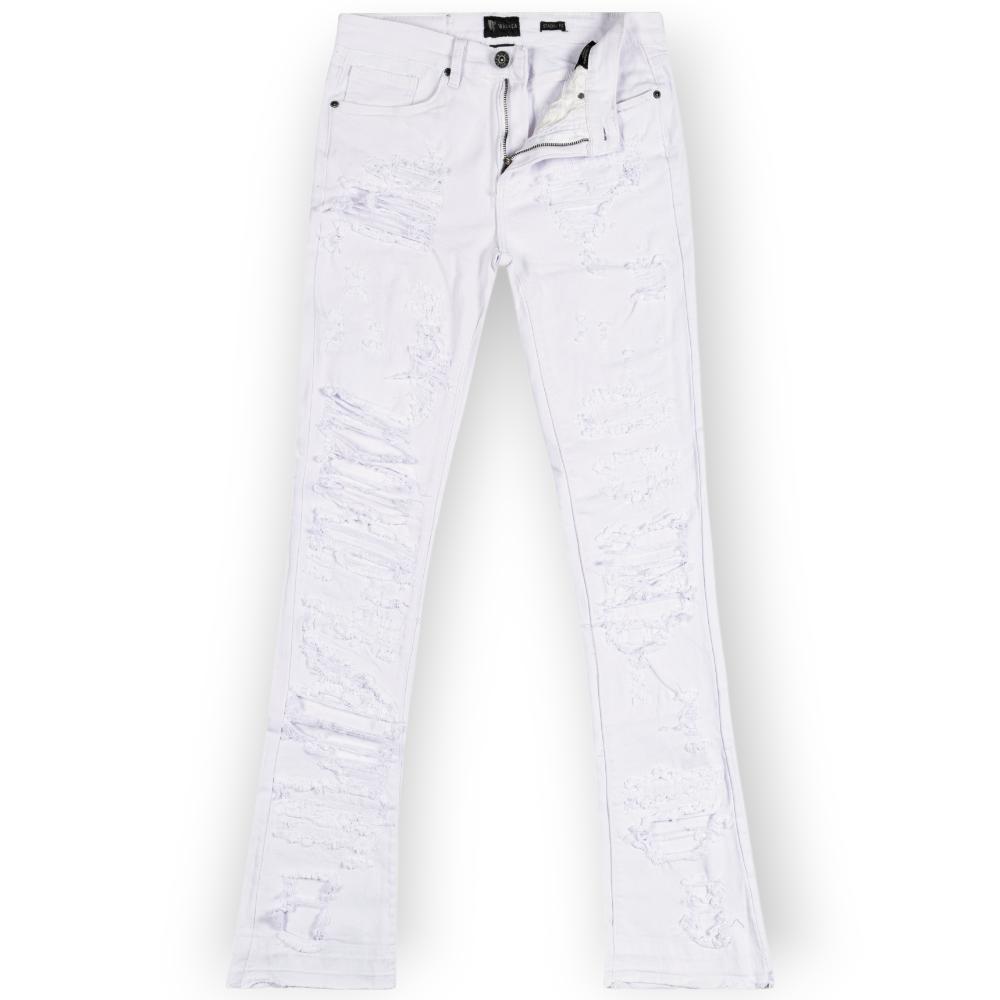 WaiMea Stacked pants Men Fit Jeans (White)