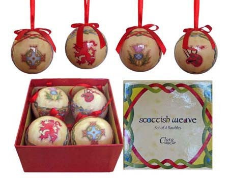 Scottish Baubles (set Of 4) ย Scotland's Bothy Scottish Baubles (set of 4) - Scottish Baubles (set Of 4) ย Scotland's Bothy