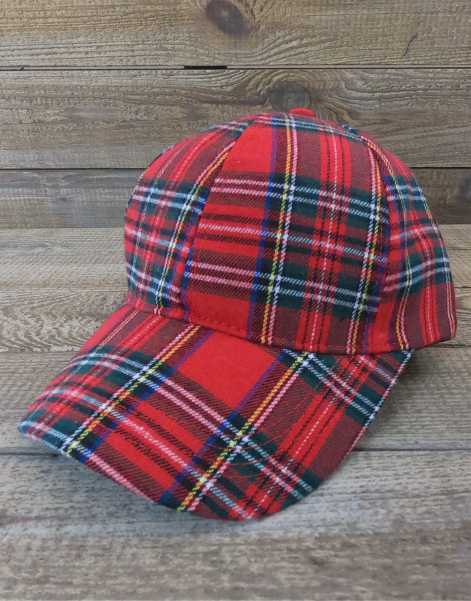 Tartan Baseball Cap - Red Tartan – Scotland's Bothy