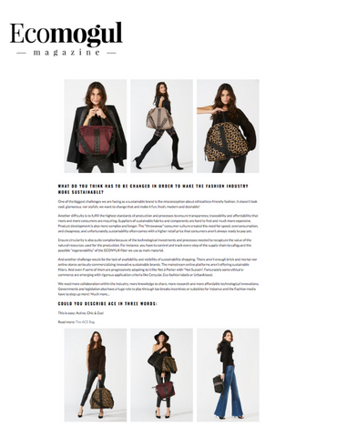 ACE sustainable bags interview with Ecomogul Magazine