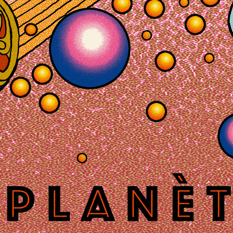 Movie poster inspired by the film Fantastic Planet as illustrated by artist Chuck Sperry.