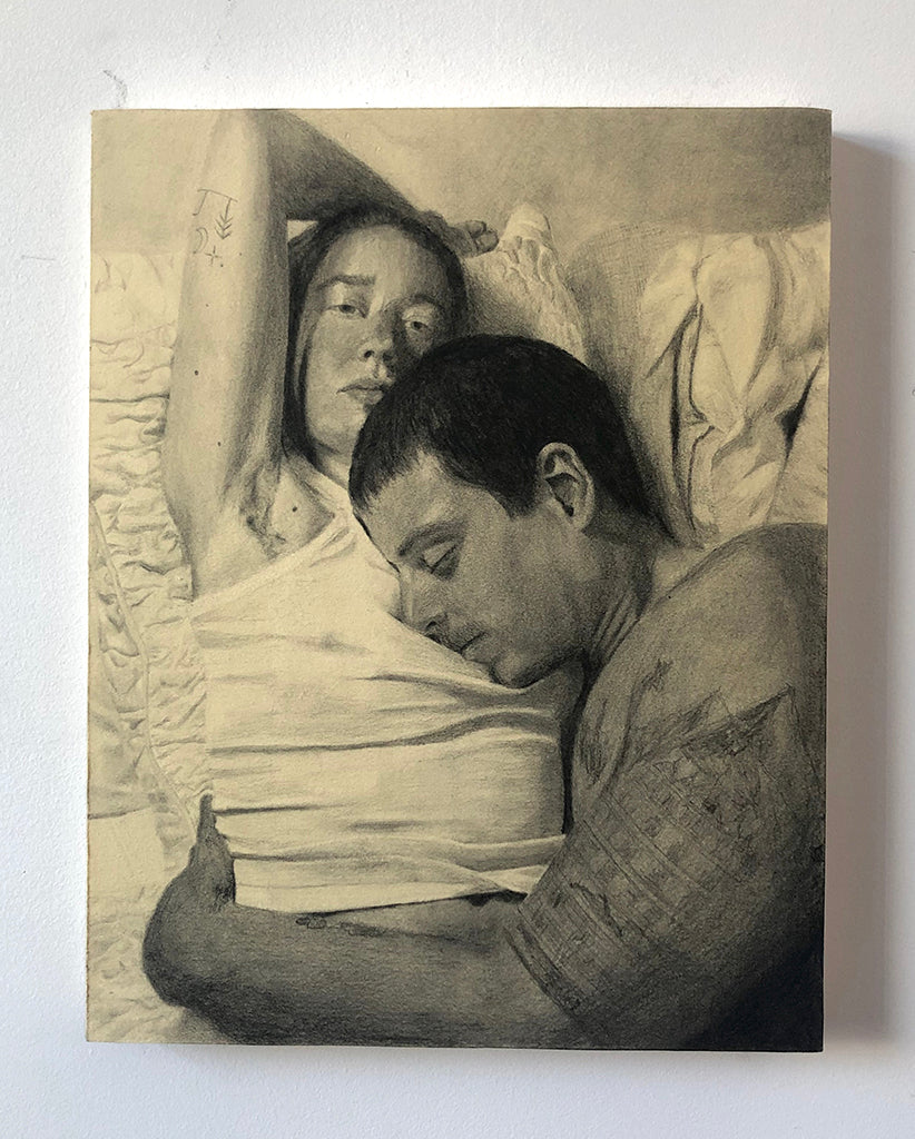 Chelsie Kirkey - NSFW art show - pencil drawing of two figures