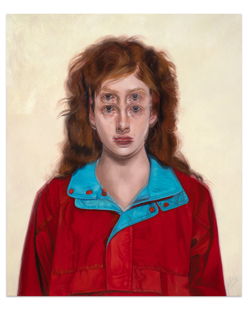 Alex Garant - Opera d'arte Nothing More Than A State of Mind con ritratto con diverse serie di occhi sfocati 