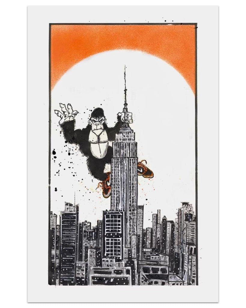 Joey Feldman New York Comic-Kong hand embellished print