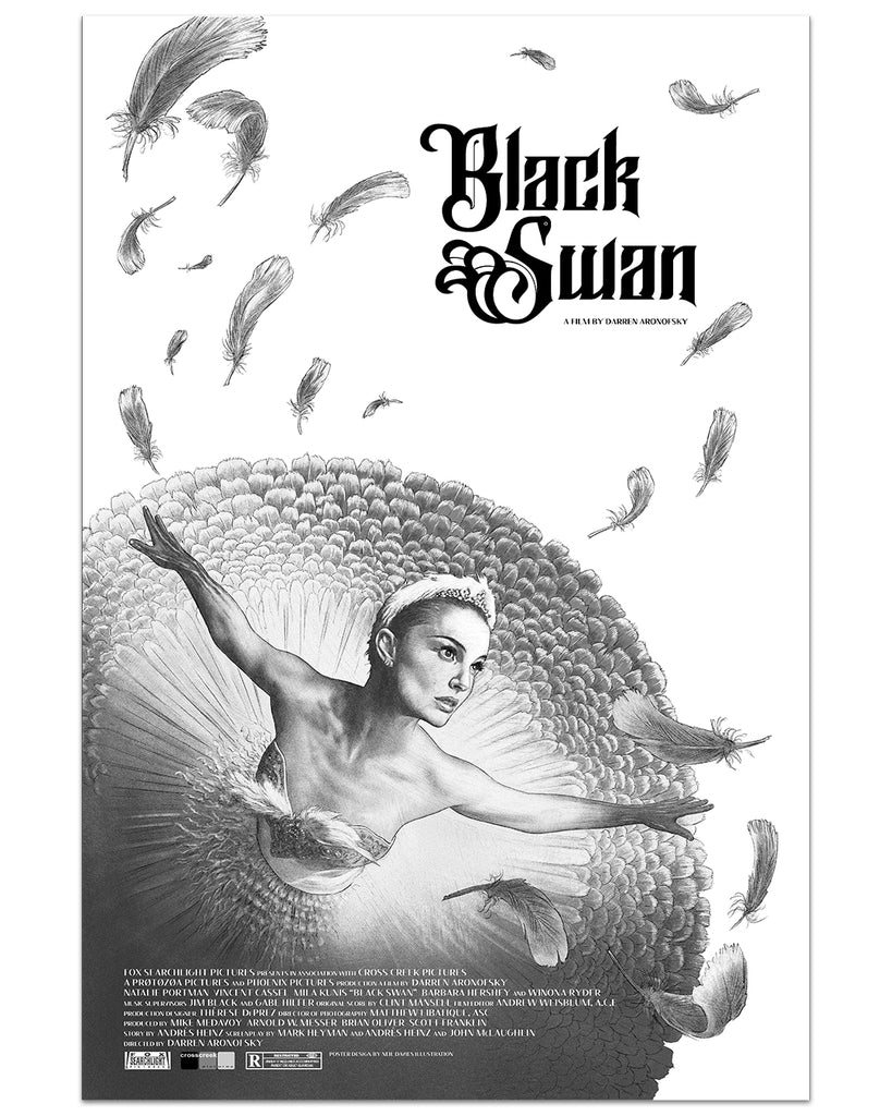 Neil Davies "Black Swan" screen print