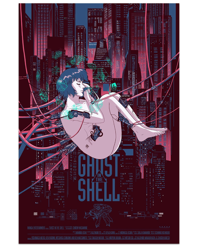 Raid71 Ghost in the Shell limited edition foil screen print