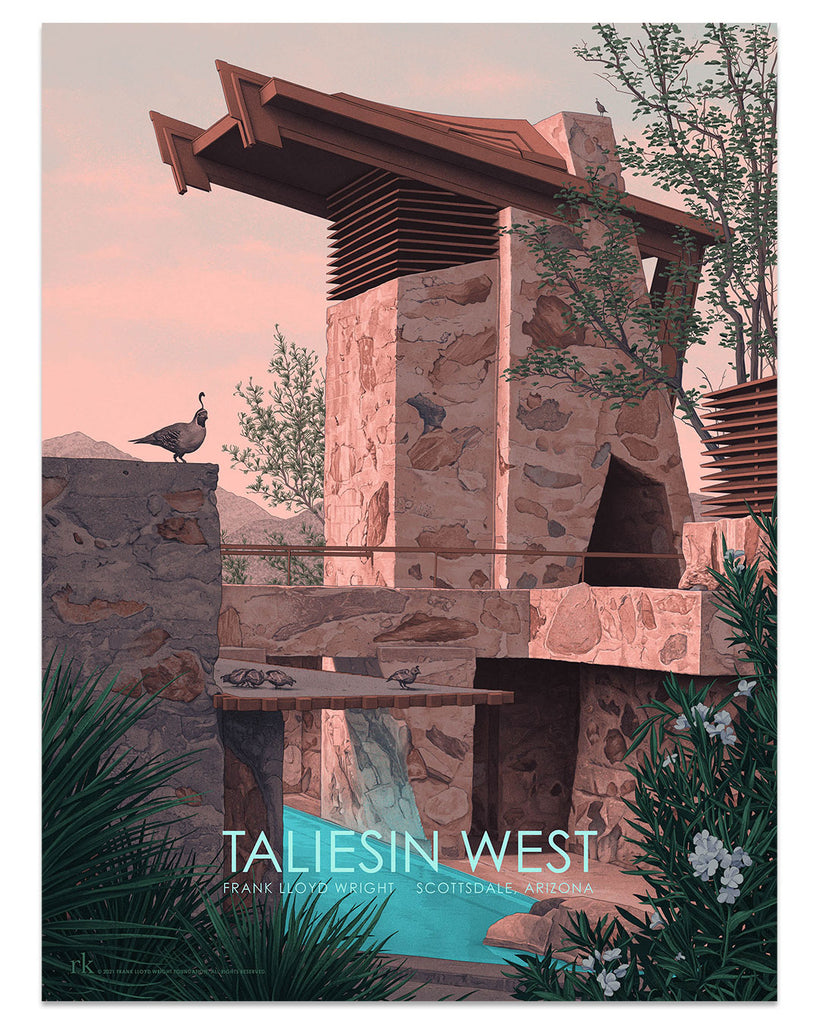 Rory Kurtz Taliesin West Frank Lloyd Wright home screen print