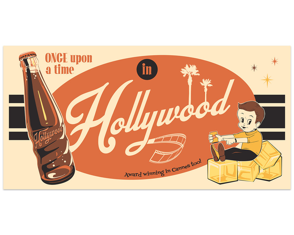 Steve Thomas - Once Upon a Time in Hollywood print on metal