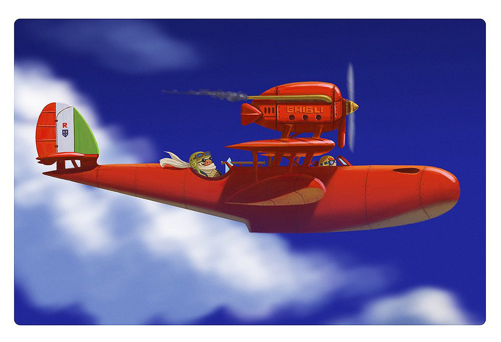 porco rosso plane poster