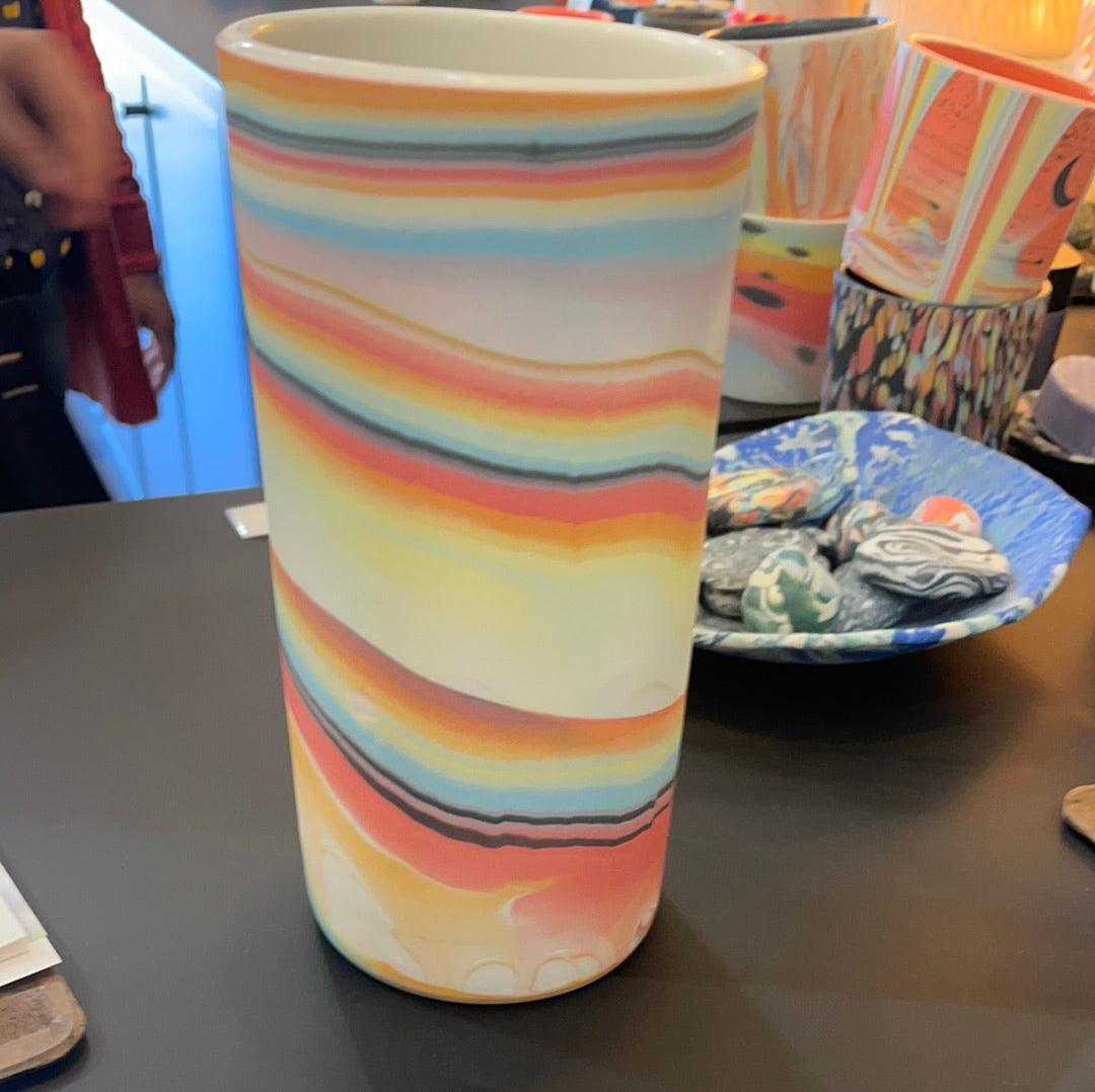 Rainbow medium column vase – Forest Ceramic Co.