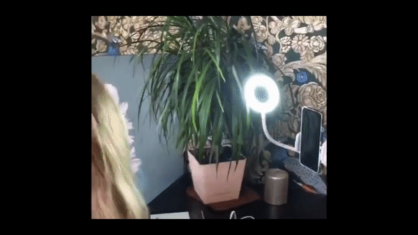 led selfie ring light with cellphone holder