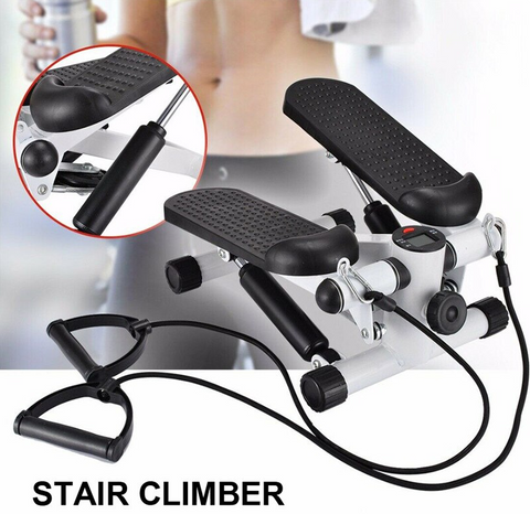 mini stepper with resistance bands stair climber