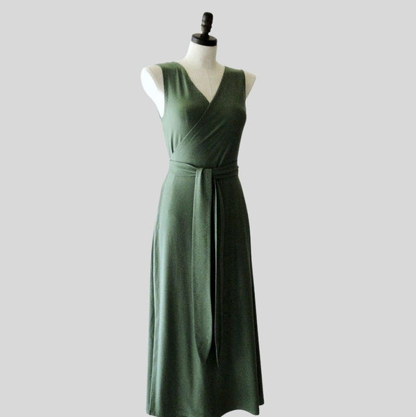 Green wrap dress | Made in Canada dresses women's 