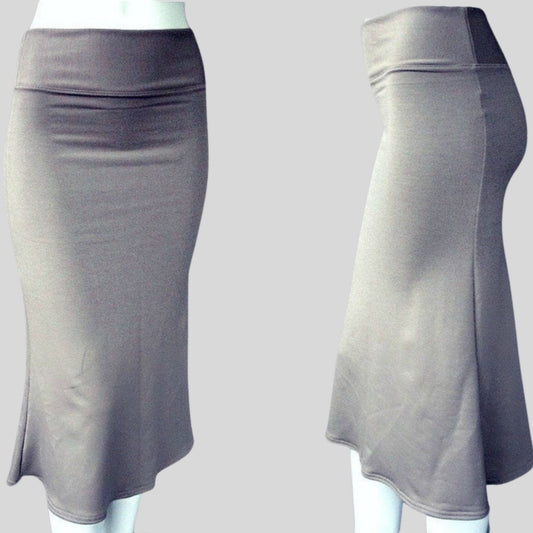 Maxi flare skirt in organic cotton