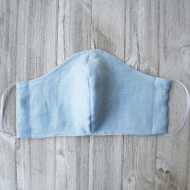 Linen face mask with filter