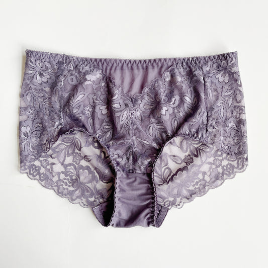 High waist cotton lace panty brief women's