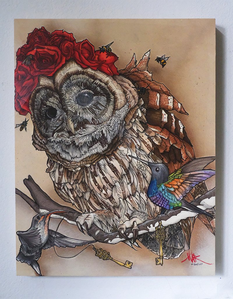 "Hierophant" Reproduction Mounted on Wood Panel