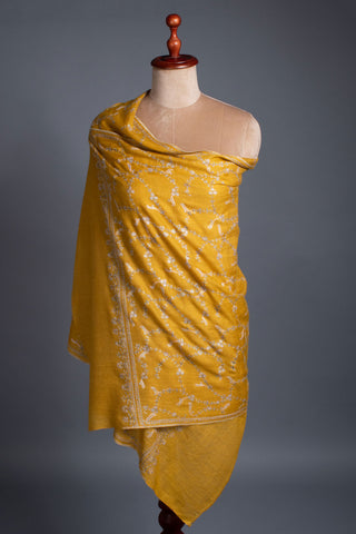 mustard cashmere scarf