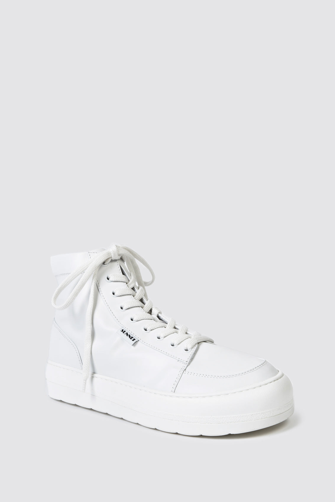 white leather high top