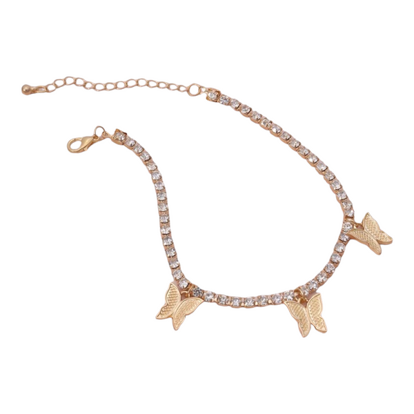 Bellezza Bronze Clover Charm 11 Ankle Bracelet - 20876979