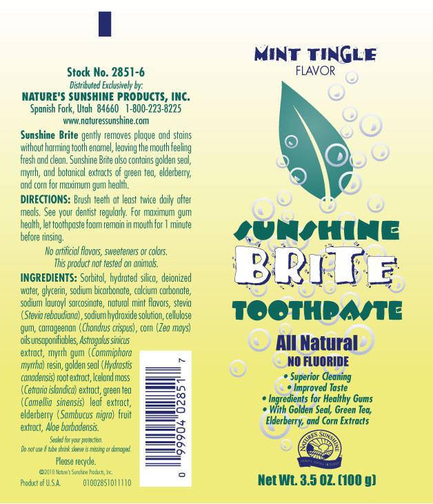 nature's sunshine toothpaste