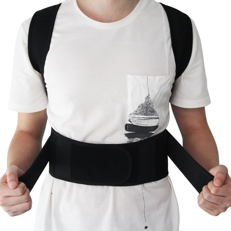 Magnetic Therapy Adjustable Posture Corrector Back Brace Full Back for ...