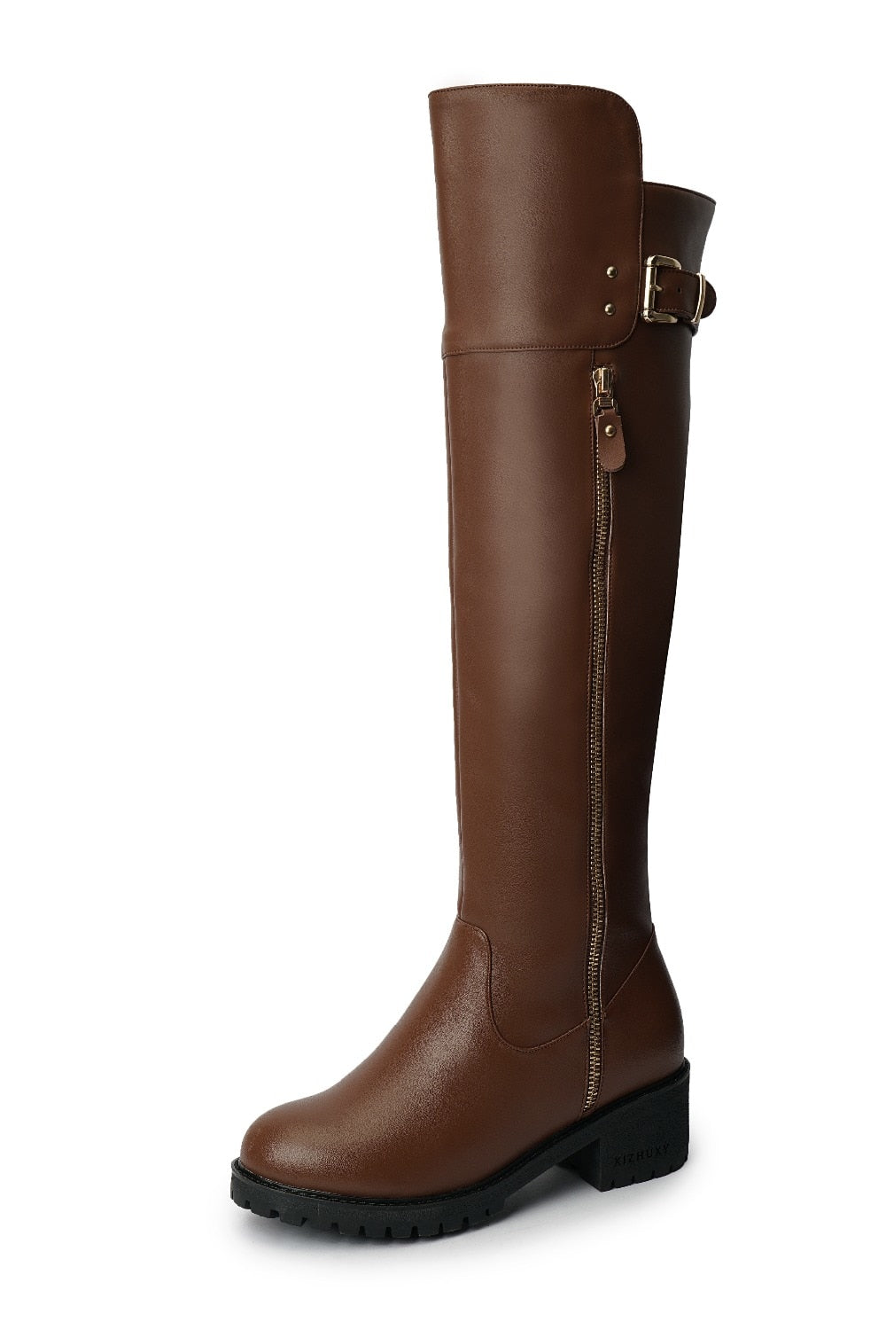 over the knee genuine leather boots