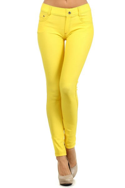 yellow jeggings