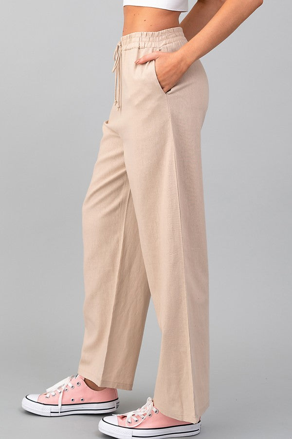 linen drawstring pants