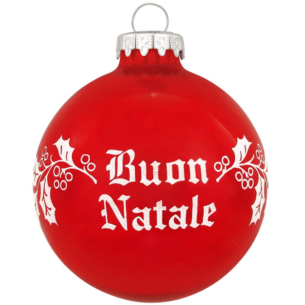 esfera distorsión rodillo Buon Natale ornament – Italian Children's Market