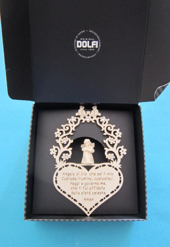 Guardian Angel Prayer with Swarovski Cross-From Val Gardena, Italy –  Italian Children's Market