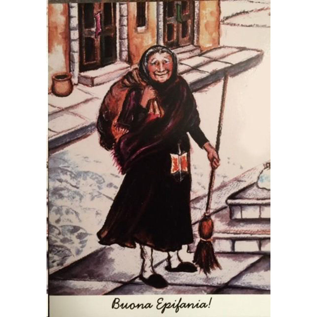 Greeting card with text - Buona Befana - Italian translation