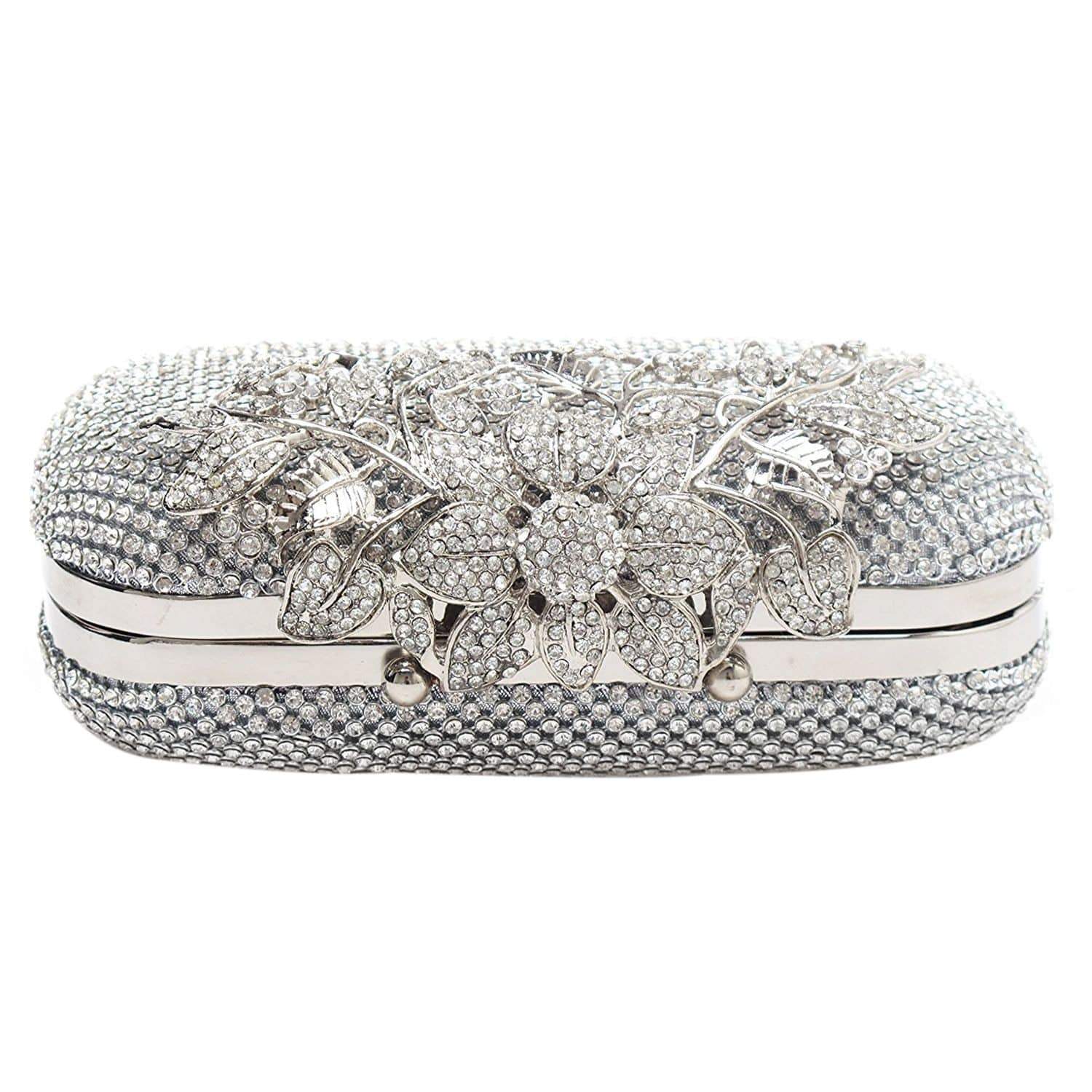 Women Flower Crystal Clutch Evening Bag - Her Shop