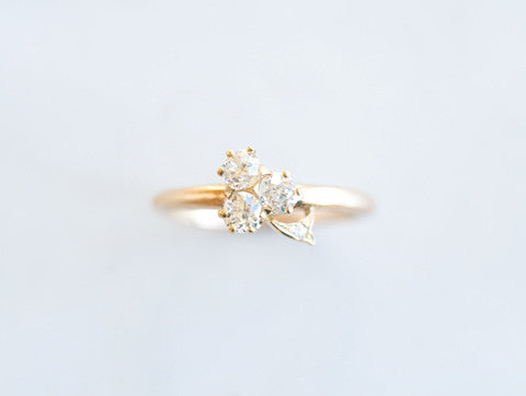 Vintage Diamond Trefoil Ring