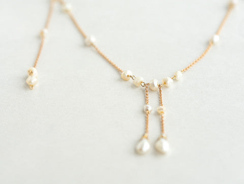 1920s Natural Pearl & Diamond Necklace