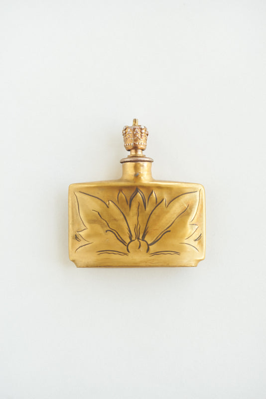 Vintage Porcelain Gold Leaf Perfume 