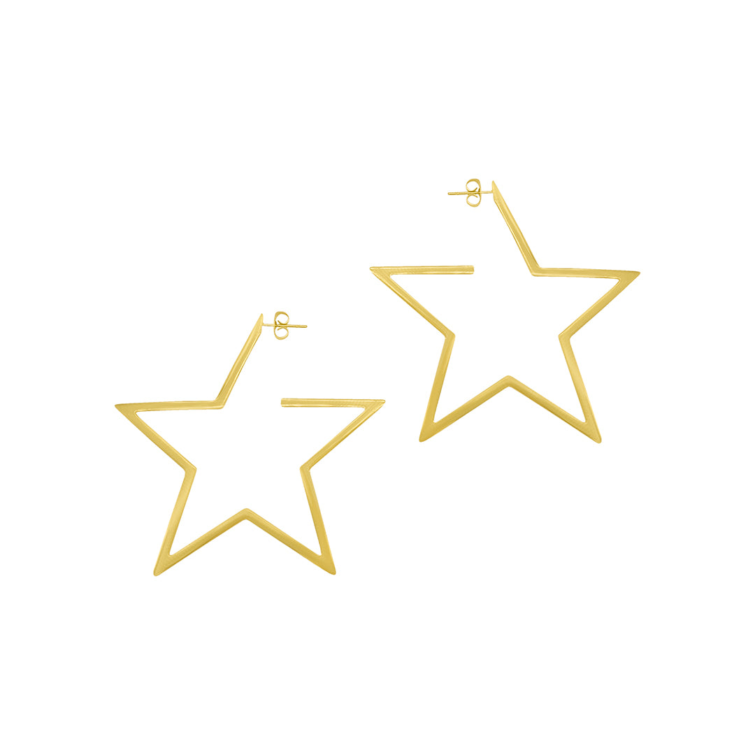 Star Hoops No. 2 gold