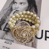 Luxury Pearl Beaded Elastic Bracelet