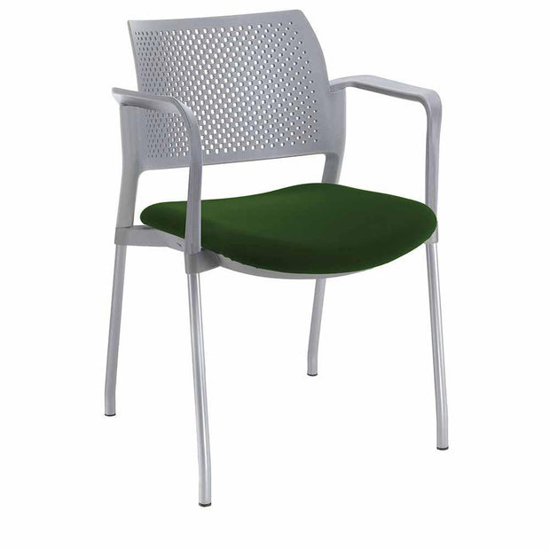 Offiho OHV-349 silla Kyos estética silla con respaldo en polipropileno, semi tapizada, para 300 kg, con descansabrazos.-OFFIHO-NOGAL BEAT-