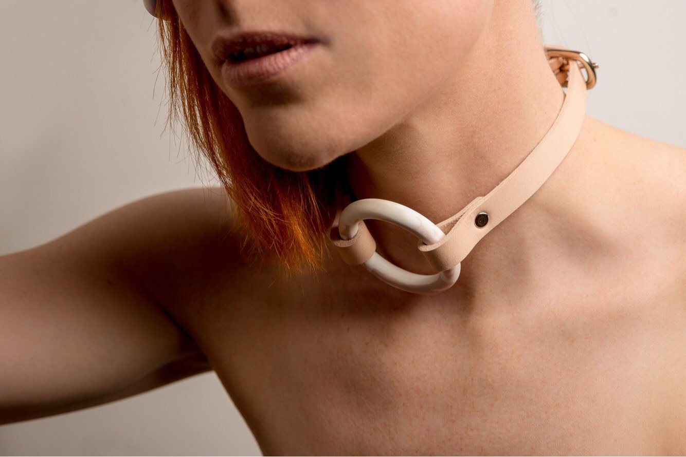 ōya Nude Pink O Ring Choker Adele Brydges