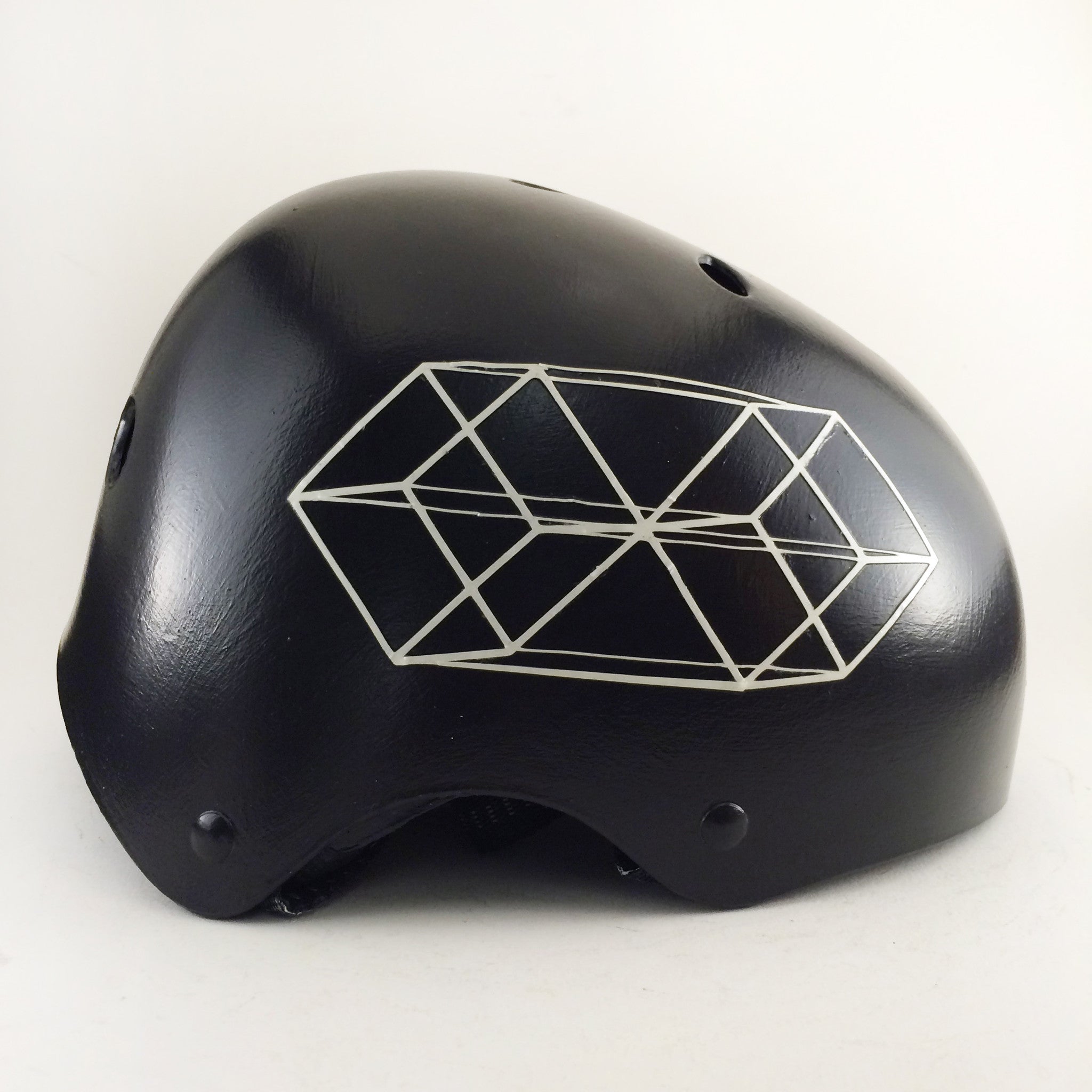 Glow-in-the-dark Hypercubes Bike Helmet | Inkwell Helmets