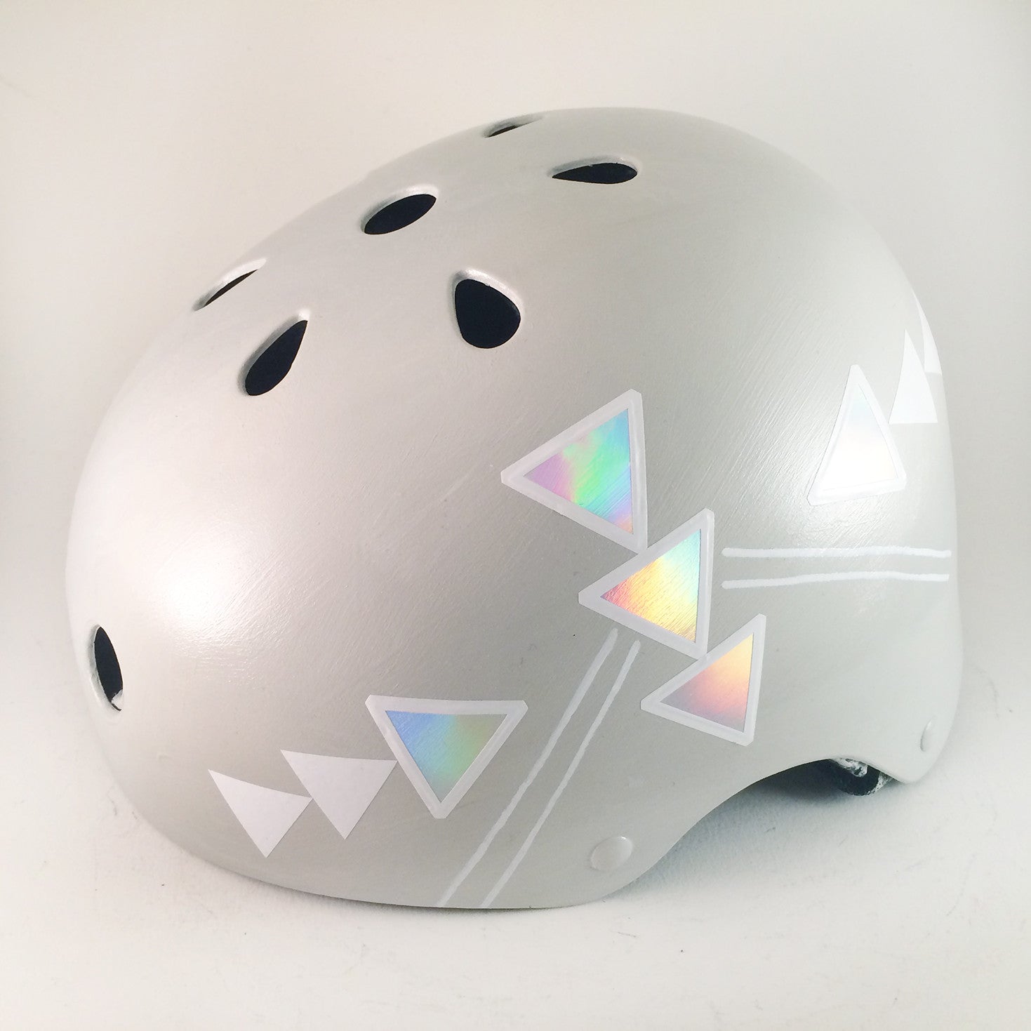 Iridescent Tribal Print Bike Helmet | Inkwell Helmets