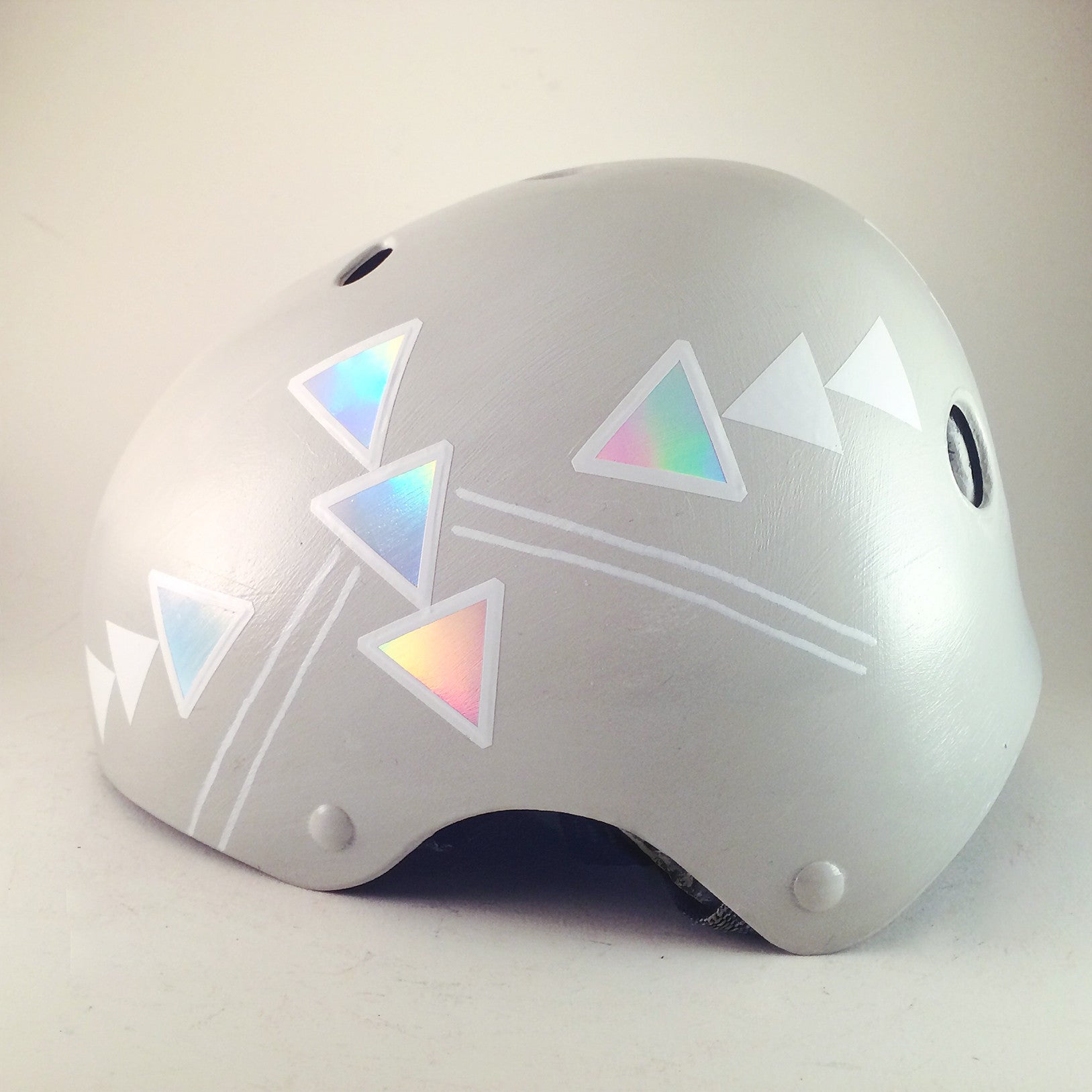 Iridescent Tribal Print Bike Helmet | Inkwell Helmets