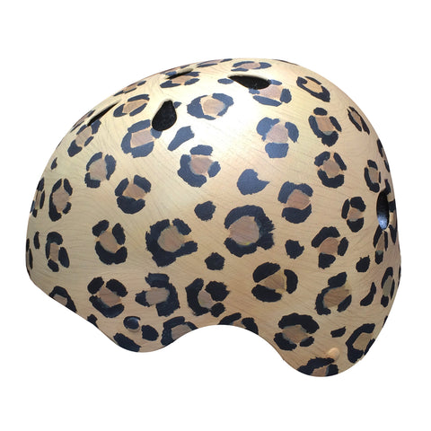 leopard print bike helmet