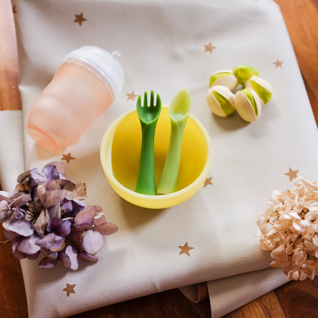 Olababy First Feeding Set with SteamBowl + 2 Spoons