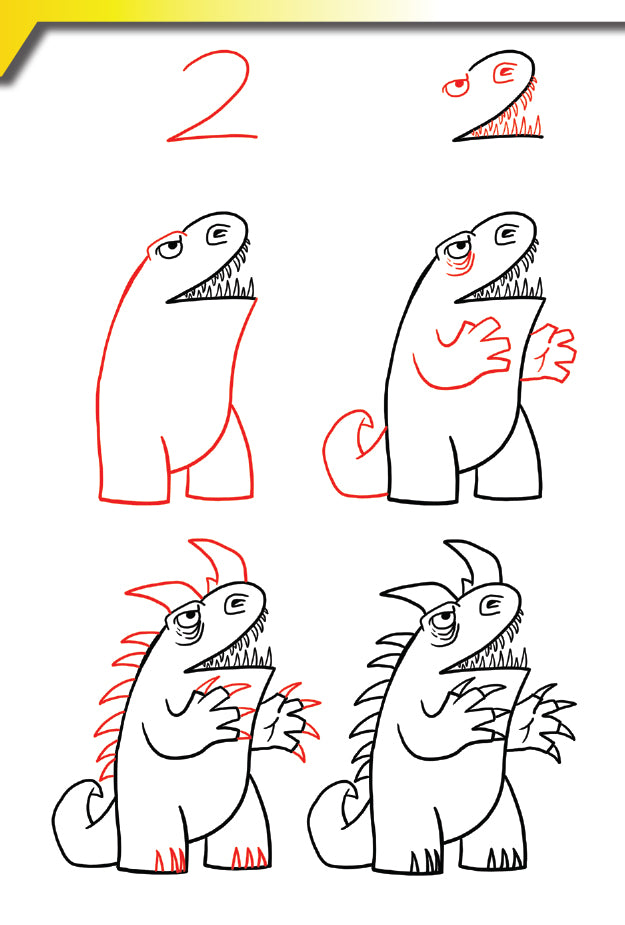 monster drawings step by step