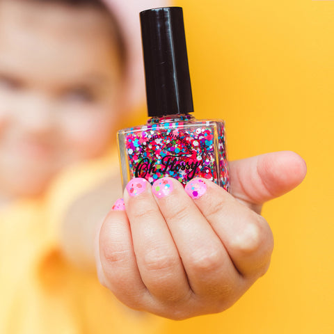Confetti glitter nail polish