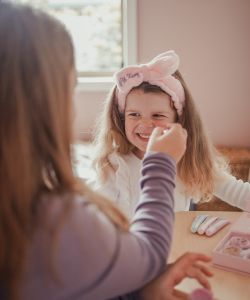 Parents can play an important role on the creative play with makeup