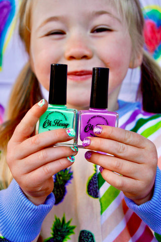 Colourful nail designs for children