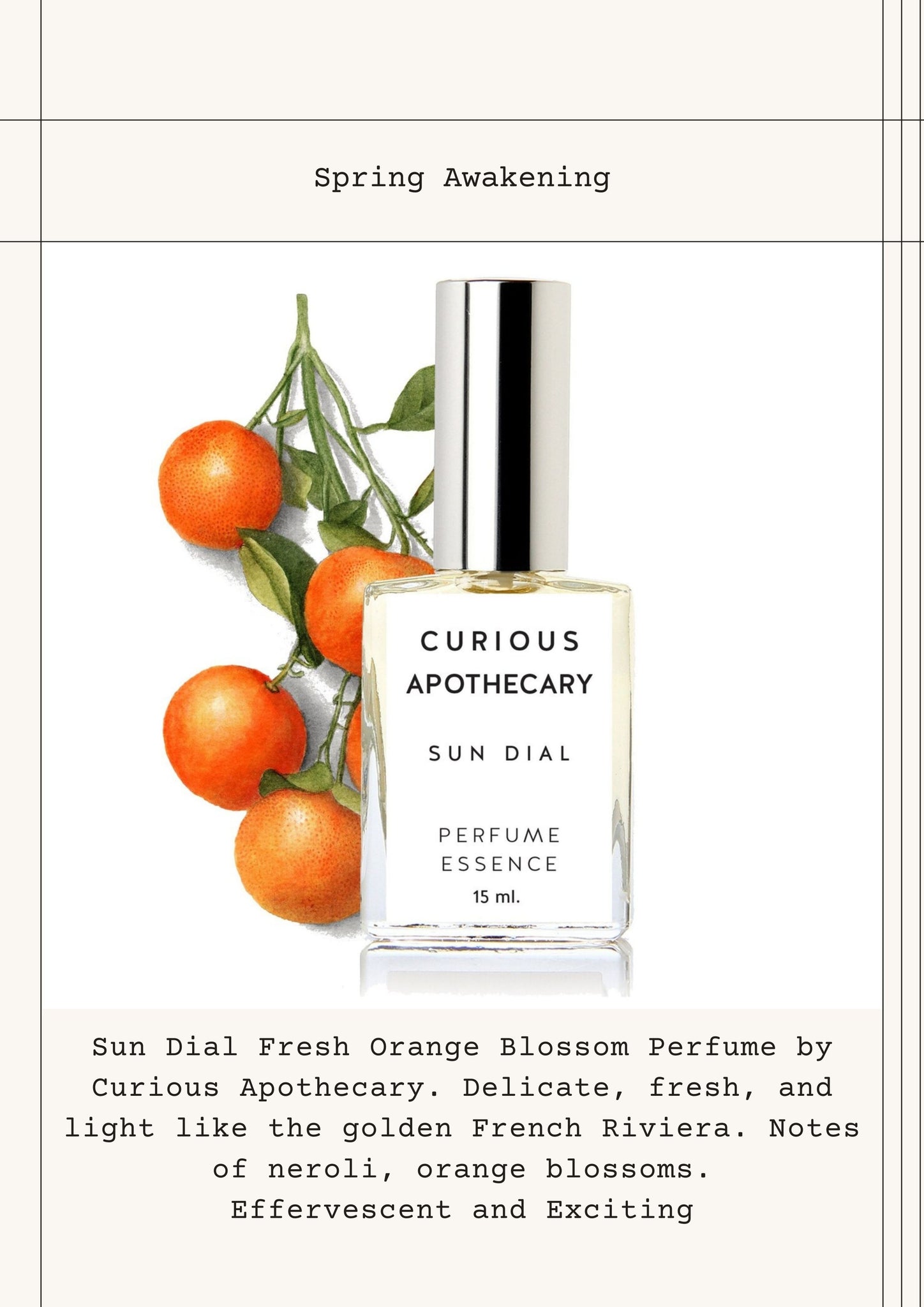 Sun Dial perfume Curious Apothecary
